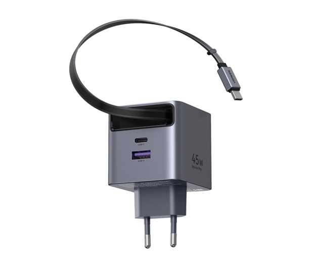 UGREEN Ładowarka sieciowa GaN X614USB-C + USB45W z kablem szara - 1417001 - zdjęcie 5